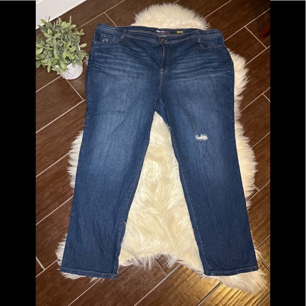 Style & Company slim leg crop denim sz 24W